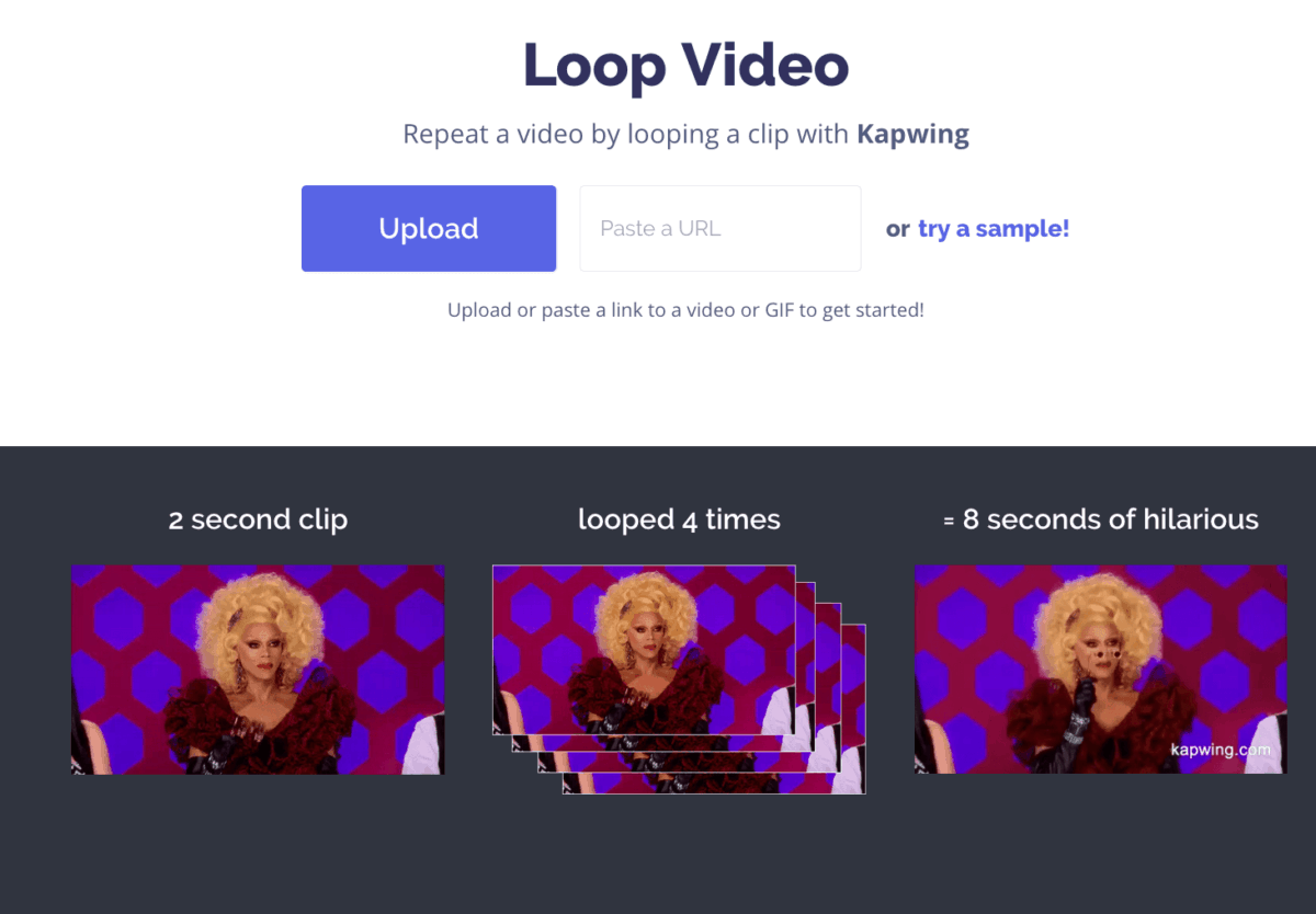 Kapwing Loop Video