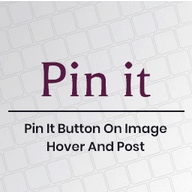 Pin It Button On Image Hover And Post