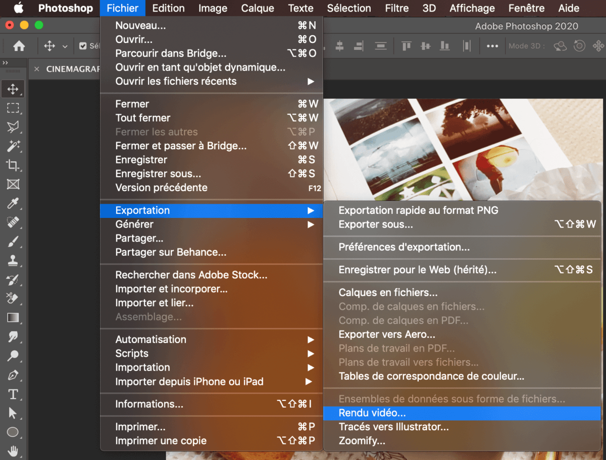 Comment Faire Un Rendu Video Sur Photophop [Pas à pas] Créer un Cinemagraph avec Photoshop