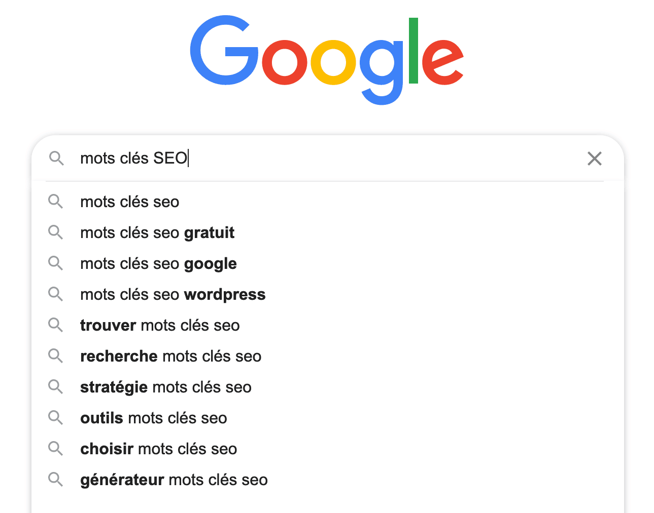 GOOGLE barre de recherche