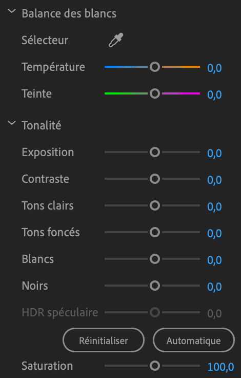 Comment faire une vidéo ? Correction colorimétrque outils