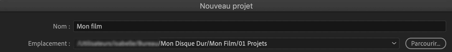 Comment faire une vidéo ? créer un projet dans le logiciel de montage