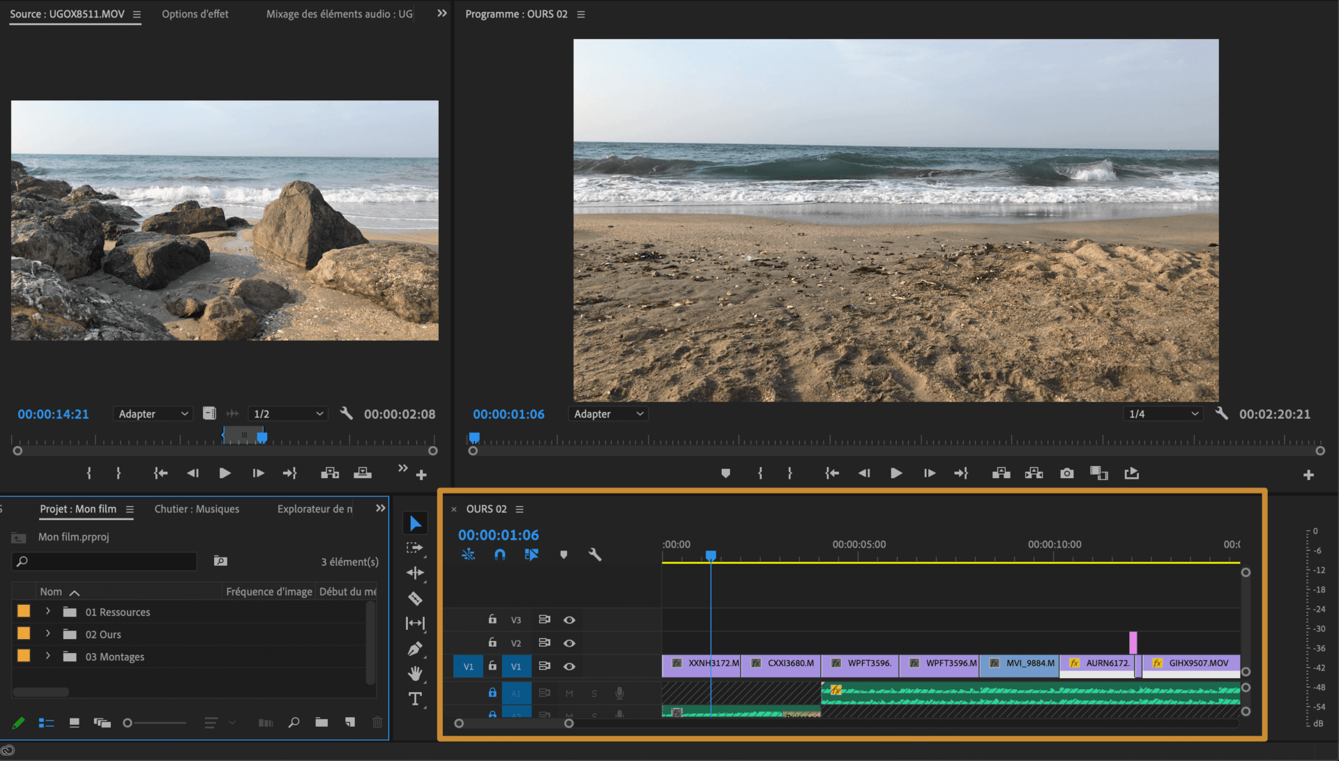 Comment faire une vidéo ? Espace de montage Timeline